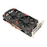 Cuifati RX 580-Grafikkarte 256-Bit-8-GB-GDDR5-Gaming-Grafikkarte mit Zwei Lüftern, 16 PCI Express 3.0 DP-, HDML-, DVI-Plug-and-Play-Computergrafikkarten