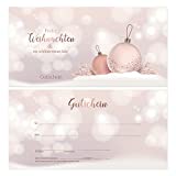 cosmeticPlus 50Weihnachts – Gutscheinkarten ELEGANT CHRISTMAS, Gutschein Geschenkgutschein für Beauty, Mode, Dienstleister