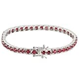 Harry Ivens Damen-Armband aus echt Silber 925 mit Rubin rot 19cm