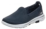 Skechers Damen Go Walk 5 Sneakers, Navy Textile White, 39 EU