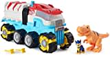 PAW PATROL Dino Rescue Dino Patroller Teamfahrzeug mit Motorenantrieb, Chase Figur und großem Dinosaurier, ab 3 Jahren, batteriebetrieben, mit Geräuscheffekten und Platz für Basis Fahrzeuge