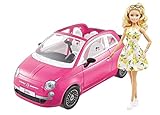 Barbie GXR57 - Puppe und FIAT, Viersitzer Puppe mit Moden und Accessoires, Geschenk für Kinder von 3 bis 7 Jahren