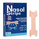 LYCTEIKI Nasenpflaster Schnarchen, 120 Stück Premium Nasenstreifen, Nose Strips for sleeping Anti Schnarch Unterstützung, Besser Atmen bei verstopfter Nase, Nasal Strips