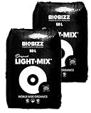 Growkingz Biobizz Lightmix Erde, Biobizz Light Mix 2 x 50L Säcke, Gesamt 100L, Grow Erde Grower Erde