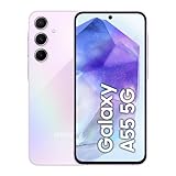 Samsung Galaxy A55 5G Smartphone, Android-Handy ohne Vertrag, 128 GB - 8 GB RAM, 2 Tage Akkulaufzeit, 50-MP-Kamera, Awesome Lilac, 2,5 Jahre Herstellergarantie