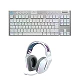 Logitech G G915 X LIGHTSPEED TKL - flache kabellose Gaming-Tastatur mit Double-Shot-PBT-Tastenkappen, taktilen GL-Switches für PC/Mac, DEU QWERTZ, Logitech G733 LIGHT SPEED wireless gaming headset