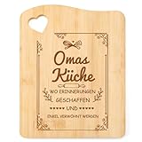 Tulolvae Oma Geschenk, Bambus Schneidebrett Geschenke für Beste Oma zum Geburtstag Muttertag Weihnachten Ostern, Oma Geburtstagsgeschenk Von Enkel 21.5 * 27.5CM