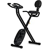 SportPlus Heimtrainer Fahrrad klappbar - Hometrainer Fahrrad klappbar - extra leises Fahrrad für zuhause - Bike Indoor, faltbares Fitnessbike - Heimtrainer Senioren SP-HT-1004-B-iE