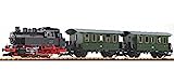 Piko 37125 Start-Set BR 80 mit 2 Personenwagen der DR Spur G Epoche III (inklusive Sound + Dampf)