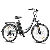 Touroll B1 26 Zoll City E-Bike mit 250W Motor und 36V 15.6Ah Akku Pedelec Cityräder Elektrofahrrad, Max Geschwindigkeit 25km/h Max Reichweite 90km, Erwachsene Herren Damen Ebike