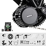 Bafang 48V 1000W Mittelmotor Mid Drive Motor Kit mit C18 Display, BBS01B BBS02B BBS-HD Elektrofahrradmotor Umrüstsatz für 68mm Tretlager Mountainbike, Rennrad, Pendlerfahrrad