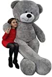 Odolplusz Teddybär 220cm GIGANT Groß Teddy Bear Plüschbär Stofftier Kuscheltier Plüschtier XXL, grau