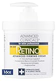 Advanced Clinicals Retinol Cream. Spa Size for Salon Professionals. Moisturizing Formula Penetrates Skin to Erase the Appearance of Fine Lines & Wrinkles. Fragrance Free. 16oz by Advanced Clinicals