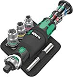 Wera 05004281001 8009 Zyklop Pocket Set 2, Knarren Satz, 17-teilig, Schwarz-grün