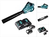 Makita DUB 362 2x18 Volt Akku Laubbläser Akku-Gebläse + 2x 6 Ah Akku + Makita DC 18 RD Doppel Ladegerät