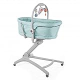 Chicco Baby Hug 4 in 1 Stubenwagen ab 0 Monate, Erhöhte Babyliege, Babybett, Hochstuhl mit Spielbogen, bis 15 kg, Verstellbare Rückenlehne, Verstellbare Höhe und 4 Räder