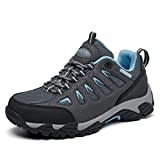 SHULOOK Wanderschuhe Damen Wasserdicht Leicht Trekkingschuhe Damen rutschfeste Stiefeletten Bergschuhe Outdoor Schuhe Damen Sneaker für Camping,Hiking,Angeln (Grau Blau EU 40