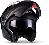 MOTO Helmets® F19 „Matt Black“ · Motorrad-Helm · Klapp-Helm Modular-Helm Flip-up Integral-Helm Motorrad-Helm Roller-Helm Sport · ECE 22.05 Sonnenvisier Schnellverschluss Tasche XS (53-54cm)