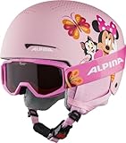 ALPINA ZUPO DISNEY SET - Hochwertiges, Sicheres & Exklusives Disney Set aus Skibrille & Skihelm Für Kinder, Minnie Mouse, 51-55 cm