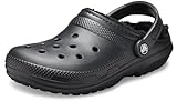 Crocs Classic Lined Clog – Unisex Clogs für Erwachsene – Mit flauschigem Innenfutter – Im Slip-On-Stil – Schwarz – Größe 46-47