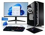 BEASTCOM Q1 Home 'n Office PC, Komplett Set PC, Intel i7 6700 4X4,00GHz 8 Threads, 32GB RAM, 1TB SSD, Monitor LED 24" + Tastatur + Maus + Mauspad, HDMI, WLAN, Windows 11