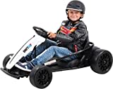 Actionbikes Motors Kinder Elektroauto Drift-Kart SX1968 GoKart | Bis 13 Km/h - 2 x 350 Watt Motor - 2 x 12 Volt 7 Ah Batterie - Drift Cart - Eva Reifen vorne - Kinder Auto ab 3 Jahren (Weiß)