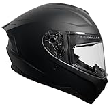 Integralhelm Helm Motorradhelm RALLOX M72 schwarz matt Größe S