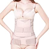 Tirain bauchgurt nach geburt 3 in 1 Postpartale Unterstützung belt postpartum guertel bauchgürtel bauchband damen postnatal postpartaler gürtel bauchweggürtel fuer kaiserschnitt (Beige, L)