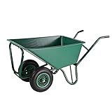 Schubkarre Gartenschubkarre Bauschubkarre Gartenkarre Transportkarre 2 Räder 130 L - Wanne grün