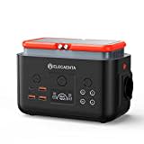 ELECAENTA Tragbare Powerstation EM200, LiFePO4 200Wh/62500mAh Solargenerator, 200W(400W Peak) AC Reine Sinuswelle mit PD 60W, Tragbares Kraftwerk Mobile Stromversorgung für Notstrom/Camping/zu Hause