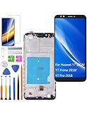 Ersatz Original Display für Huawei Y7 2018 / Y7 Prime 2018 LCD Bildschirm, für Huawei Y7 Pro 2018 Display Bildschirm Touch Digitizer Assembly Reparaturteile Kit(Schwarz mit Rahmen)