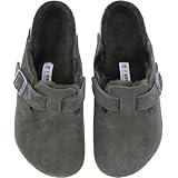 BIRKENSTOCK / Modell: Boston mit Lammfell/Thyme Olive/Weite: Normal / 1025686 / Clogs