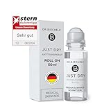 Dr. Biechele Just Dry Antitranspirant Deo gegen starkes Schwitzen I Medizinisches Anti Schweiß Deo bei Hyperhidrose, schwitzige Hände, Achselschweiß I Deoroller für Damen & Herren, 50 ml