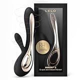 LELO SORAYA 2 Rabbit Vibrator,G Punkt Vibratoren, Dildo Vibrator, Klitoris Vibratoren für Frauen, wasserdichter Dildo für Frauen,mit Klitorisstimulation und Vibration für Frauen, Black