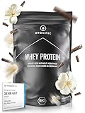 ORGAINIC Bio Kakao Whey Protein - Bio Zertifiziert ohne Zusatzstoffe - Eiweißpulver aus Deutschland - Grasfütterung - 1000g