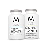 MORE Essentials Omega 3, Vitamin D3 K2, 240 Kapseln - MORE NUTRITION Mineral Complete, 150 Kapseln mit Mineralstoffen, Spurenelementen und Vitaminen