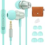 Bulees Kopfhörer für Kinder ,Sanft In-Ear Headphones mit Mikrofon und Lautstärkeregler, Niedlich Kleine Ohrhörer für iPhone6/6s,Smartphones, MP3 (Blau)