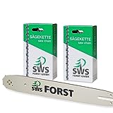 30cm SWS Forst GmbH Schwert Set 2 Sägeketten 3/8 44TG 1,3 mm kompatibel mit Stihl MS 170 MS180