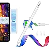 ESR Stylus Pen für iPad, magnetischer iPad Pencil Pro zum kabellosen Laden, Digital Pencil Pro mit Neigungsempfindlichkeit und Palm Ablehnung für iPad Pro 12.9/11, iPad Air 5/4 und iPad mini 6, Weiß