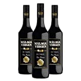 Malaga Virgen Dunkel - Packung mit 3 Flaschen à 75cl - Süßer Likörwein D.O. "Malaga"