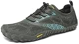 SAGUARO Barfußschuhe Damen Herren Zehenschuhe Traillaufschuhe Weich Bequem Barfussschuhe Fitnessschuhe Männer Frauen Trainingsschuhe für Joggen Laufen Wandern, Grün, 39 EU