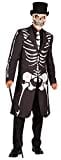 T2397-XL schwarz Herren Jacke-Mantel Spectre Voodoo-Skelett Kostüm Gr.XL