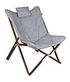 BO-CAMP Klappsessel Bloomsbury Campingstuhl Klappstuhl Gartenstuhl Lounge Stuhl Mit Holzrahmen Faltbar 80 x 78 x 96 cm