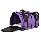 SturdiBag XL Haustier-Reisetragetasche: Flexible Höhe für Katzen und Hund, weiche Seiten mit Sicherheitsclips und Sicherheitsgurten, Violett, 50,8 x 40,6 x 30,5 cm (PN: SB3-PRO-P)