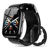 Smartwatch, 1,95“ Blutdruck Smart Watch Herren Damen mit Patentierter Manschette, 50+ Sportmodi Fitnessuhr mit Blutsauerstoff, Schlaf Herzfrequenzmesser, Schrittzähler Activity Tracker für Android iOS