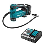 MAKITA DMP181Z Luftpumpe 18 V Li-Ion (1 Akku BL1850B + 1 Schnellladegerät DC18RC)