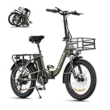 ENGWE E-Bike Klapprad Elektrofahrrad mit 20 Zoll Fat Tire, 15.6Ah Lithium-Akku für Lange Reichweite bis 140KM, 7-Gang-All-Terrain Ebike Herren für MTB, Strand & Schnee