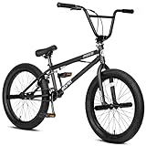 AVASTA Hesper 20 Zoll Kinderfahrrad Freestyle BMX mit 4 Pegs Fahrräder für 6-14 Jahre alte Jungen und Anfänger, Schwarz