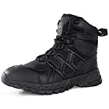 LUDEY Militärstiefel Herren Einsatzstiefel Springerstiefel Bequem Kampfstiefel Tactical Schuhe Dauerhaft Security Boots Wasserdichte Armeestiefel Schwarz 42EU