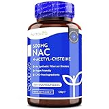 NAC N-Acetyl-Cystein 600mg – 150 Vegane Kapseln – 5 Monate Versorgung mit NAC-Ergänzung – Hohe Bioverfügbarkeit – Keine synthetischen Füllstoffe & Bindemittel – Hergestellt von Nutravita*